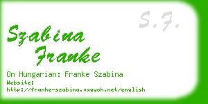 szabina franke business card